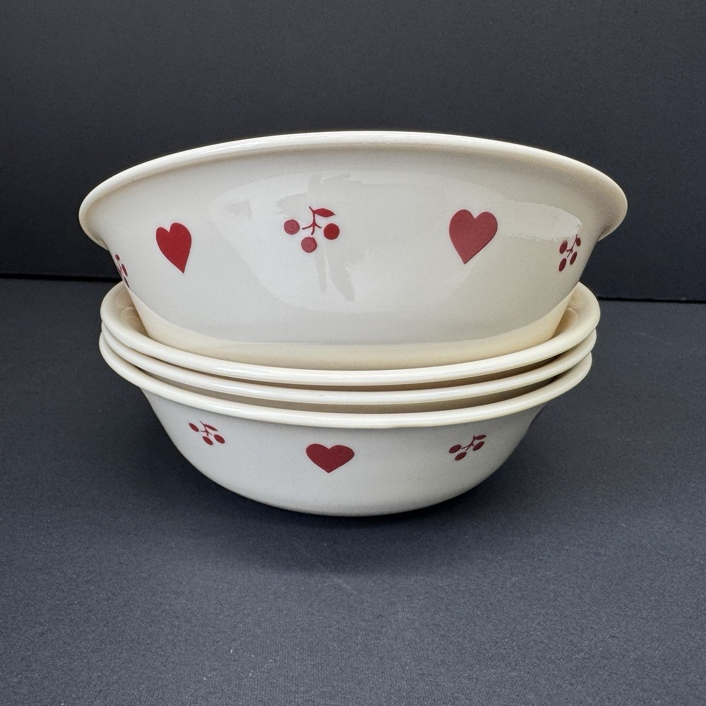 Corning Corelle USA Hometown Pattern 4 Cereal Soup Dessert Salad Bowls 6 1/4"